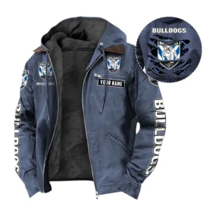 Canterbury Bankstown Bulldogs Hooded And Flannel Hoodie, All Over Print Hooded And Flannel Hoodie Canterbury Bankstown Bulldogs DNRL1346302040 - Navy blue