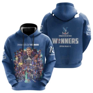 Crystal Palace 3D Hoodie Champions FA Cup 2025 FA96060225338