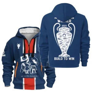 Paris Saint-Germain Hoodie Half Zipper UEFA Champion 2025 For Fan Paris Saint-Germain HVN1035C1WIN060225HODZ