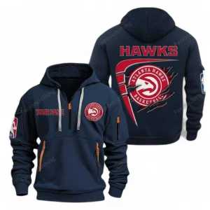 Atlanta Hawks NBA Hoodie Half Zipper NBA07010224888, Gift For Fan Atlanta Hawks - Navy