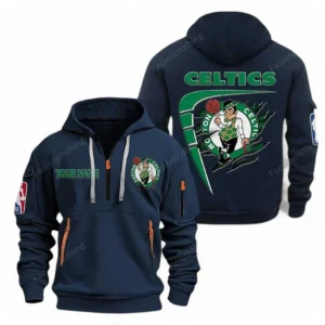 Boston Celtics NBA Hoodie Half Zipper NBA07010224889, Gift For Fan Boston Celtics - Navy