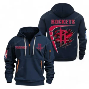 Houston Rockets NBA Hoodie Half Zipper NBA07010224898, Gift For Fan Houston Rockets - Navy