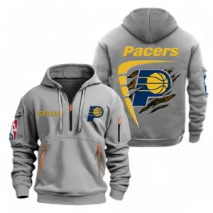 Indiana Pacers NBA Hoodie Half Zipper NBA07010224899, Gift For Fan Indiana Pacers - Gray