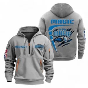 Orlando Magic NBA Hoodie Half Zipper NBA07010224909, Gift For Fan Orlando Magic - Gray