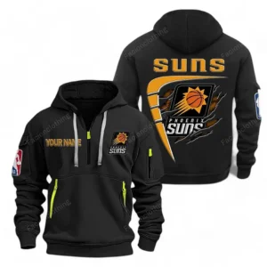 Phoenix Suns NBA Hoodie Half Zipper NBA07010224911, Gift For Fan Phoenix Suns - Black