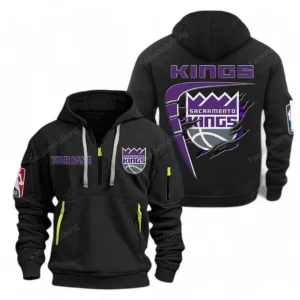 Sacramento Kings NBA Hoodie Half Zipper NBA07010224913, Gift For Fan Sacramento Kings - Black