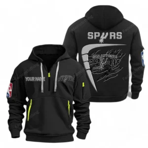 San Antonio Spurs NBA Hoodie Half Zipper NBA07010224914, Gift For Fan San Antonio Spurs - Black