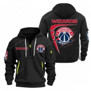 Washington Wizards NBA Hoodie Half Zipper NBA07010224917, Gift For Fan Washington Wizards - Black
