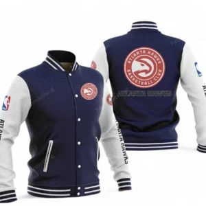 Atlanta Hawks NBA Baseball Jacket NBA09010625111, Gift For Fan Atlanta Hawks - Navy