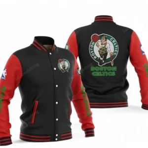 Boston Celtics NBA Baseball Jacket NBA09010625112, Gift For Fan Boston Celtics - Red Black