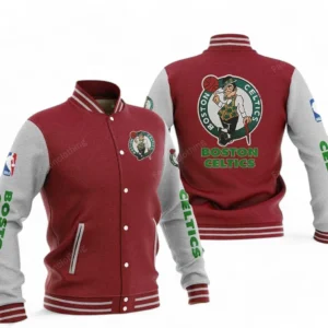 Boston Celtics NBA Baseball Jacket NBA09010625112, Gift For Fan Boston Celtics - Dark Red