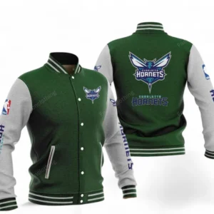 Charlotte Hornets NBA Baseball Jacket NBA09010625114, Gift For Fan Charlotte Hornets - Green