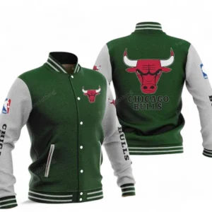 Chicago Bulls NBA Baseball Jacket NBA09010625115, Gift For Fan Chicago Bulls - Green