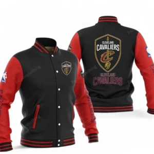 Cleveland Cavaliers NBA Baseball Jacket NBA09010625116, Gift For Fan Cleveland Cavaliers - Red Black