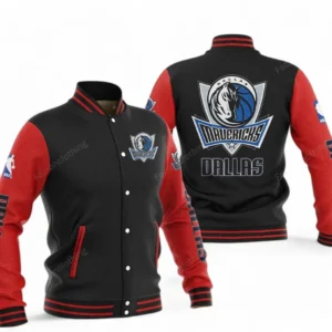 Dallas Mavericks NBA Baseball Jacket NBA09010625117, Gift For Fan Dallas Mavericks - Red Black