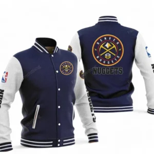 Denver Nuggets NBA Baseball Jacket NBA09010625118, Gift For Fan Denver Nuggets - Navy