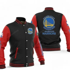 Golden State Warriors NBA Baseball Jacket NBA09010625120, Gift For Fan Golden State Warriors - Red Black