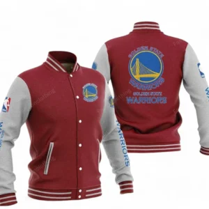 Golden State Warriors NBA Baseball Jacket NBA09010625120, Gift For Fan Golden State Warriors - Dark Red