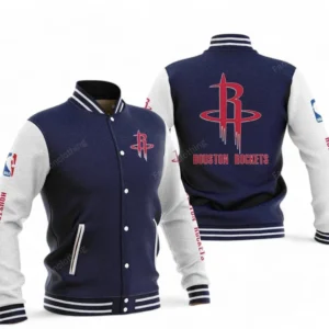 Houston Rockets NBA Baseball Jacket NBA09010625121, Gift For Fan Houston Rockets - Navy