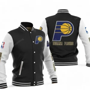 Indiana Pacers NBA Baseball Jacket NBA09010625122, Gift For Fan Indiana Pacers - Black