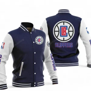 LA Clippers NBA Baseball Jacket NBA09010625123, Gift For Fan LA Clippers - Navy