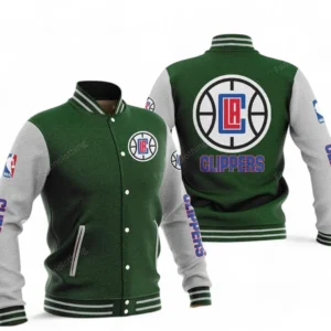 LA Clippers NBA Baseball Jacket NBA09010625123, Gift For Fan LA Clippers - Green