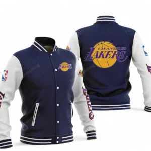 Los Angeles Lakers NBA Baseball Jacket NBA09010625124, Gift For Fan Los Angeles Lakers - Navy