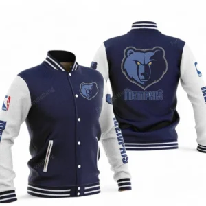 Memphis Grizzlies NBA Baseball Jacket NBA09010625125, Gift For Fan Memphis Grizzlies - Navy