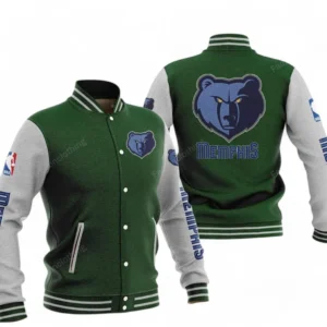 Memphis Grizzlies NBA Baseball Jacket NBA09010625125, Gift For Fan Memphis Grizzlies - Green
