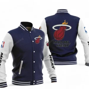 Miami Heat NBA Baseball Jacket NBA09010625126, Gift For Fan Miami Heat - Navy