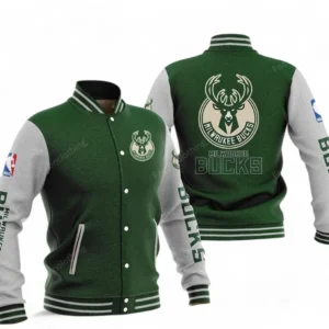Milwaukee Bucks NBA Baseball Jacket NBA09010625127, Gift For Fan Milwaukee Bucks - Green