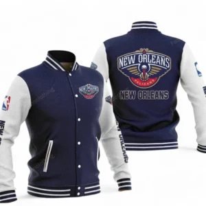 New Orleans Pelicans NBA Baseball Jacket NBA09010625129, Gift For Fan New Orleans Pelicans - Navy