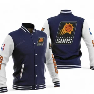 Phoenix Suns NBA Baseball Jacket NBA09010625134, Gift For Fan Phoenix Suns - Navy