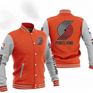 Portland Trail Blazers NBA Baseball Jacket NBA09010625135, Gift For Fan Portland Trail Blazers - Orange
