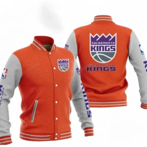Sacramento Kings NBA Baseball Jacket NBA09010625136, Gift For Fan Sacramento Kings - Orange