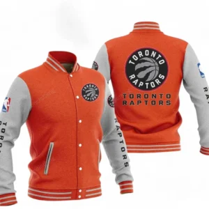 Toronto Raptors NBA Baseball Jacket NBA09010625138, Gift For Fan Toronto Raptors - Orange