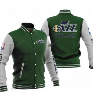 Utah Jazz NBA Baseball Jacket NBA09010625139, Gift For Fan Utah Jazz - Green