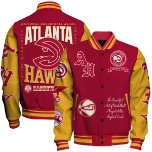Atlanta Hawks  Baseball Jacket NBA74170125101- Gift For Fan Atlanta Hawks  -Baseball Jacket