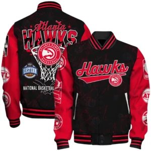 Atlanta Hawks  Baseball Jacket NBA74170125212- Gift For Fan Atlanta Hawks  -Baseball Jacket