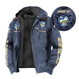 Parramatta Eels Hooded And Flannel Hoodie, Gift For Parramatta Eels Fan NRL104060925335 - Navy Blue