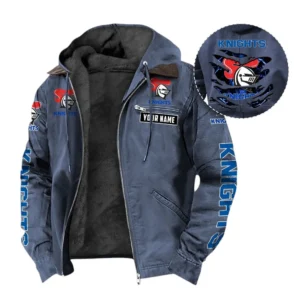 Newcastle Knights Hooded And Flannel Hoodie, Gift For Newcastle Knights Fan NRL104060925336 - Navy Blue