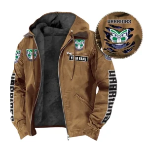 New Zealand Warriors Hooded And Flannel Hoodie, Gift For New Zealand Warriors Fan NRL104060925341 - Camel