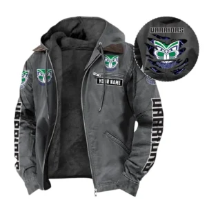 New Zealand Warriors Hooded And Flannel Hoodie, Gift For New Zealand Warriors Fan NRL104060925341 - Gray