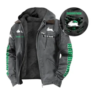 South Sydney Rabbitohs Hooded And Flannel Hoodie, Gift For South Sydney Rabbitohs Fan NRL104060925342 - Gray