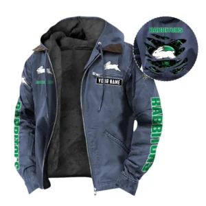 South Sydney Rabbitohs Hooded And Flannel Hoodie, Gift For South Sydney Rabbitohs Fan NRL104060925342 - Navy Blue