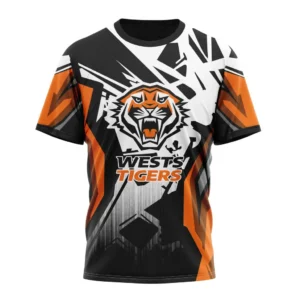 Wests Tigers NRL T-Shirt 3D Print, Personalize Name and Number NRL108061625785