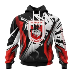 St. George Illawarra Dragons NRL Hoodie 3D Print, Personalize Name and Number NRL108061625788