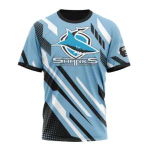 Cronulla-Sutherland Sharks NRL T-Shirt 3D Print, Personalize Name and Number NRL108061625799
