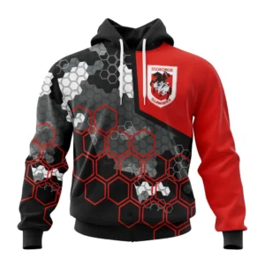 St. George Illawarra Dragons NRL Hoodie 3D Print, Personalize Name and Number NRL108061625807