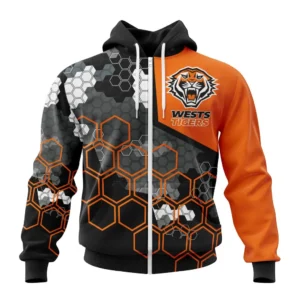 Wests Tigers NRL Zipper Hoodie 3D Print, Personalize Name and Number NRL108061625810
